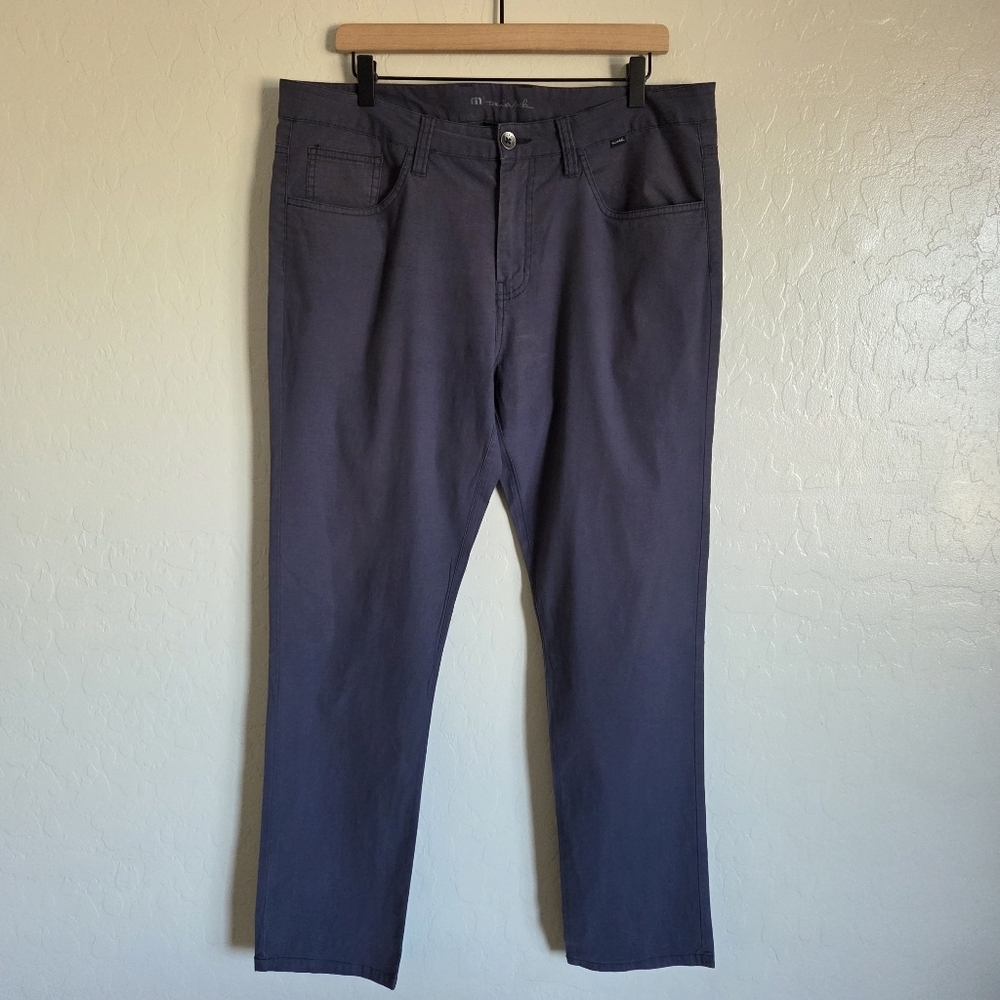 Travis Mathew Golf Pants Tencel Cotton Grey Size Men's 35x32 Casual Lightweight